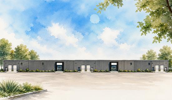 45,000 SF flex space building facility with large doors and entrances that is available for lease at Highland Drive and Easley Lane in Jonesboro, Arkansas