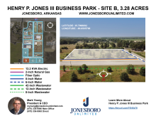 Henry P. Jones III Business Park Site B 3.28 Acres in Jonesboro, Arkansas Property Information Flyer Graphic