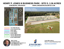Henry P. Jones III Business Park Site D 3.36 Acres in Jonesboro, Arkansas Property Information Flyer Graphic